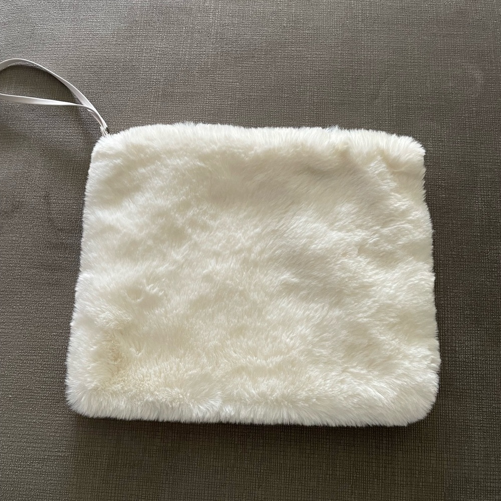 Faux Fur White Purse